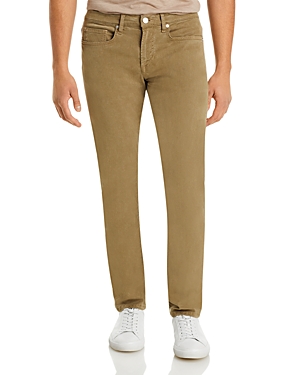 Frame L'homme Slim Brushed Twill Pants In Bay Leaves
