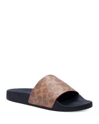 COACH - Men's Signature Canvas Pool Slides