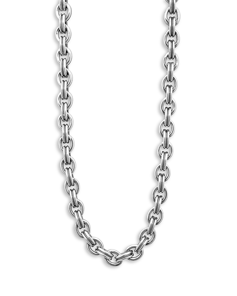 Lagos Men's 18k Yellow Gold & Sterling Silver Anthem Double Link Necklace, 20 - Exclusive In Silver