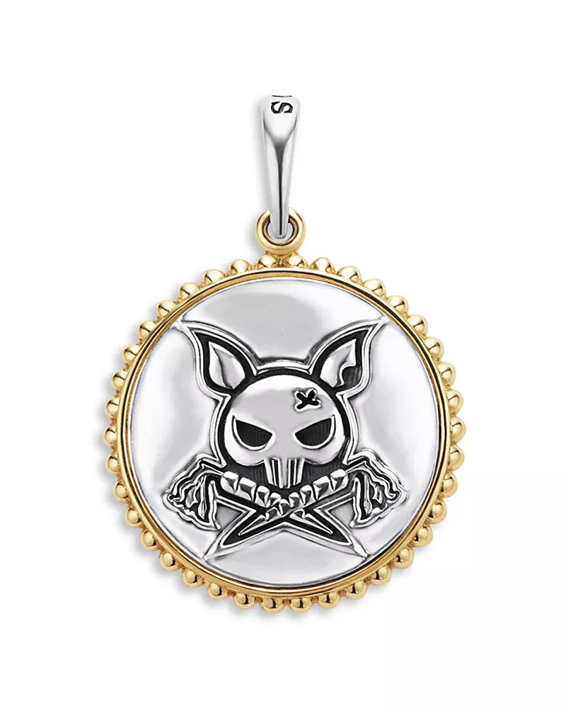 Lagos Men's 18K Yellow Gold & Sterling Silver Anthem Krunch Emblem Disc Pendant - Exclusive