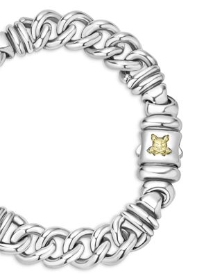 Men's 18K Yellow Gold & Sterling Silver Krunch Crest Twist Curb Link Bracelet - Exclusive