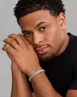 Men's Sterling Silver Anthem Caviar Skull Bead Bracelet - Exclusive