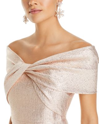 Off-the-Shoulder Twist Gown