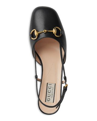 Women's Horsebit Slingback Block Heel Pumps