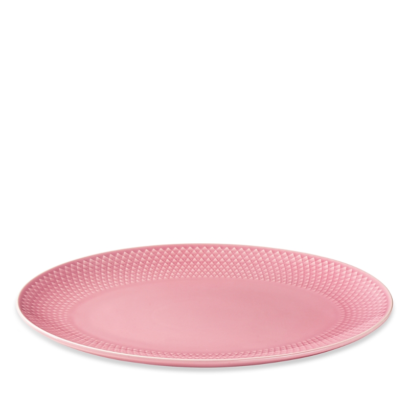 Rosendahl Lyngby Porcelain Rhombe Color Oval Serving Dish, Rose In Rose