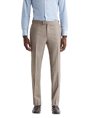Reiss Oatmeal Wish Slim Fit Wool Blend Trousers In Oatmeal