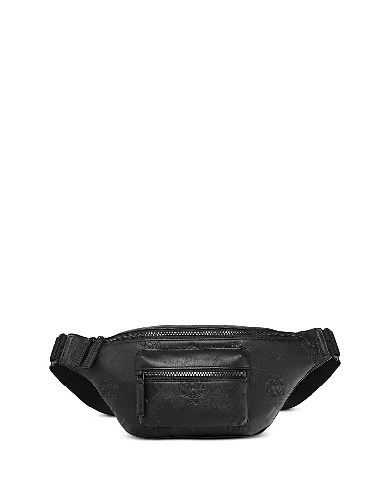 Mcm Fursten Medium Maxi Monogram Embossed Leather Belt Bag