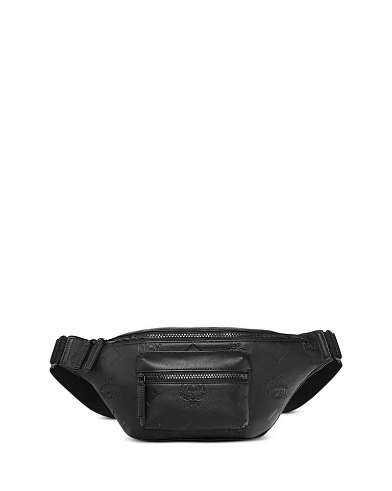 Mcm Fursten Medium Maxi Monogram Embossed Leather Belt Bag