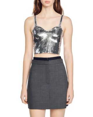 silver bralette sequin