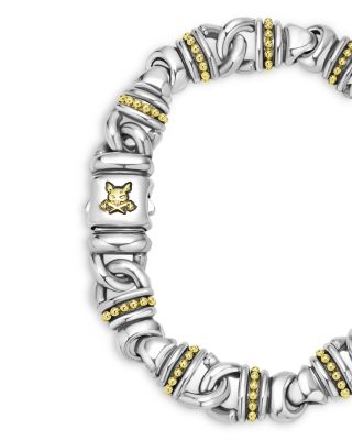 Men's 18K Yellow Gold & Sterling Silver Anthem Beaded Link Bracelet - Exclusive