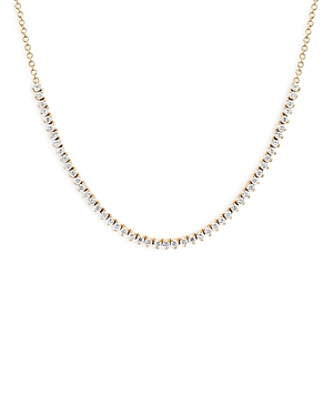 Shop Ef Collection 14k Yellow Gold Diamond Collar Necklace, 14-16