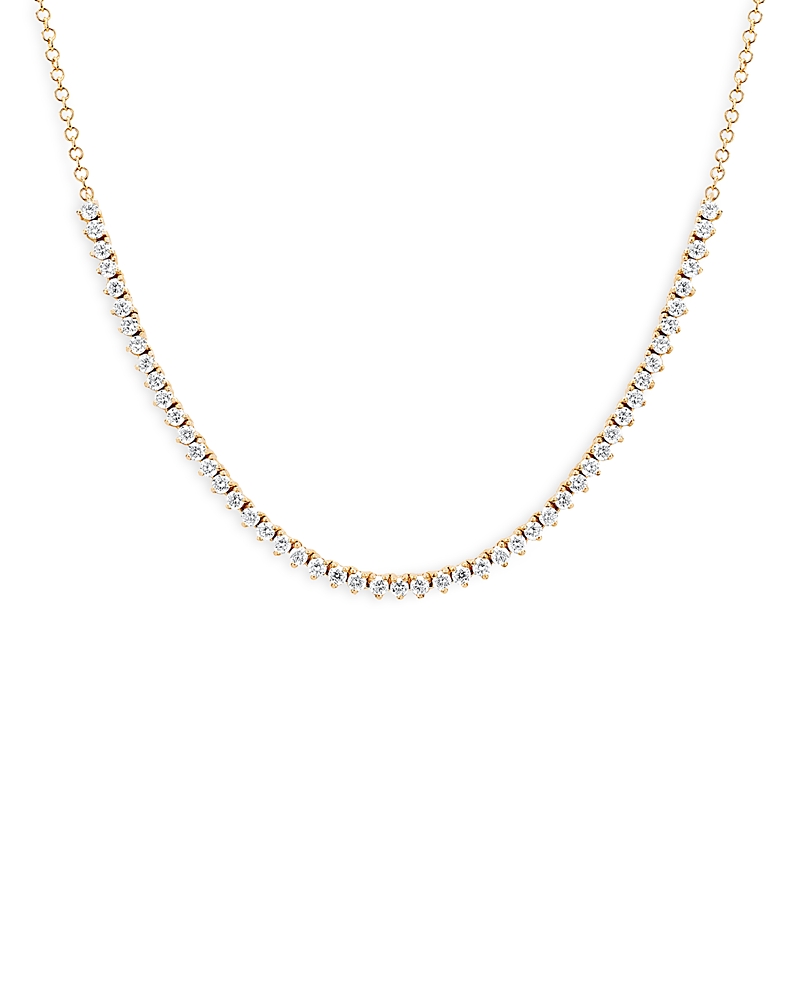 Ef Collection 14k Yellow Gold Grace Diamond Necklace In Gold