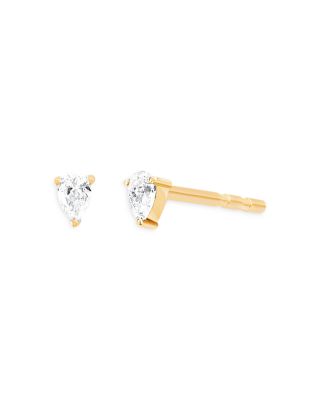 EF Collection - 14K Yellow Gold Diamond Pear Stud Earrings