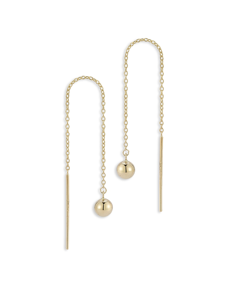 Moon & Meadow 14k Yellow Gold Ball Threader Earrings In Gold