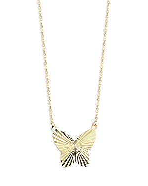 Moon & Meadow 14k Yellow Gold Butterfly Necklace, 16 + 1 Extender