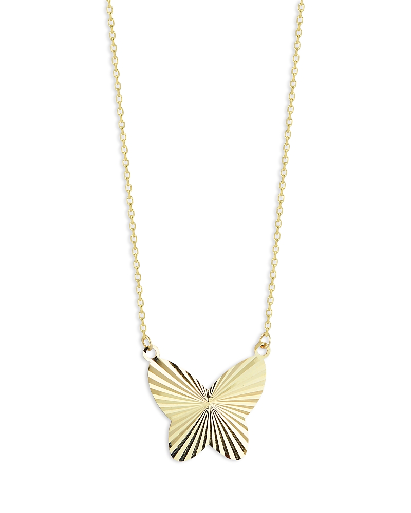 Moon & Meadow 14k Yellow Gold Butterfly Necklace, 16 + 1 Extender In Gold