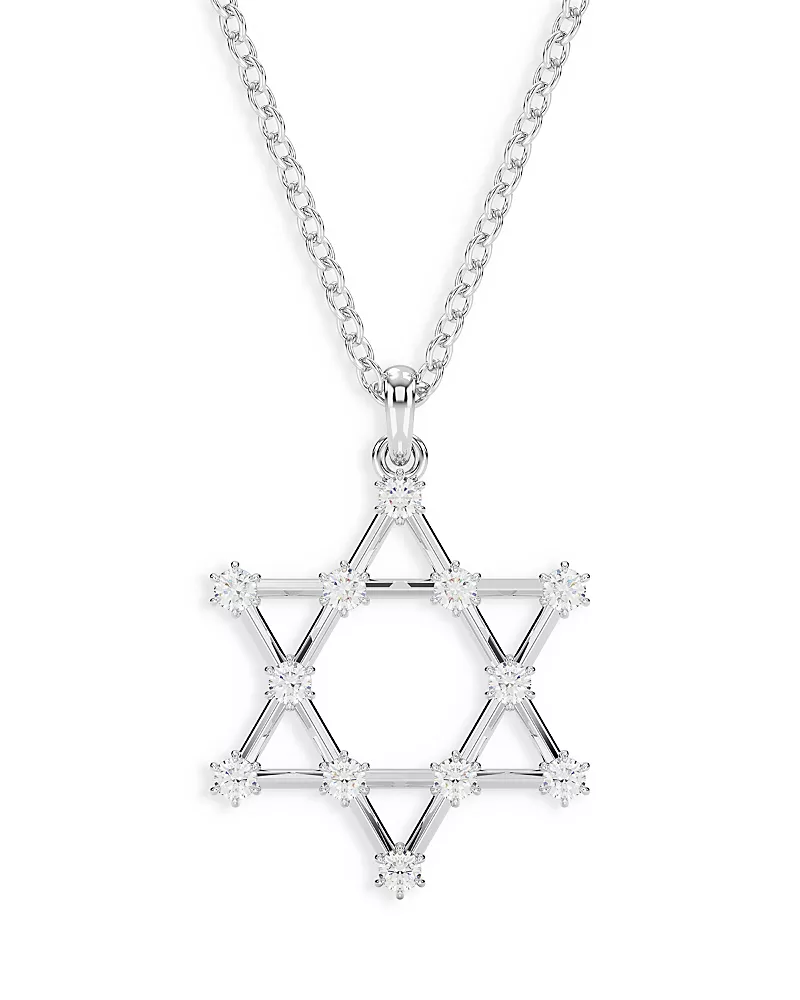 Swarovski Insigne Crystal Star of David Pendant Necklace, 15.75