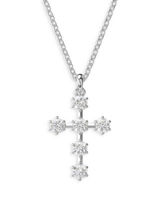 Swarovski - Insigne Crystal Cross Pendant Necklace, 14.96-17.72"