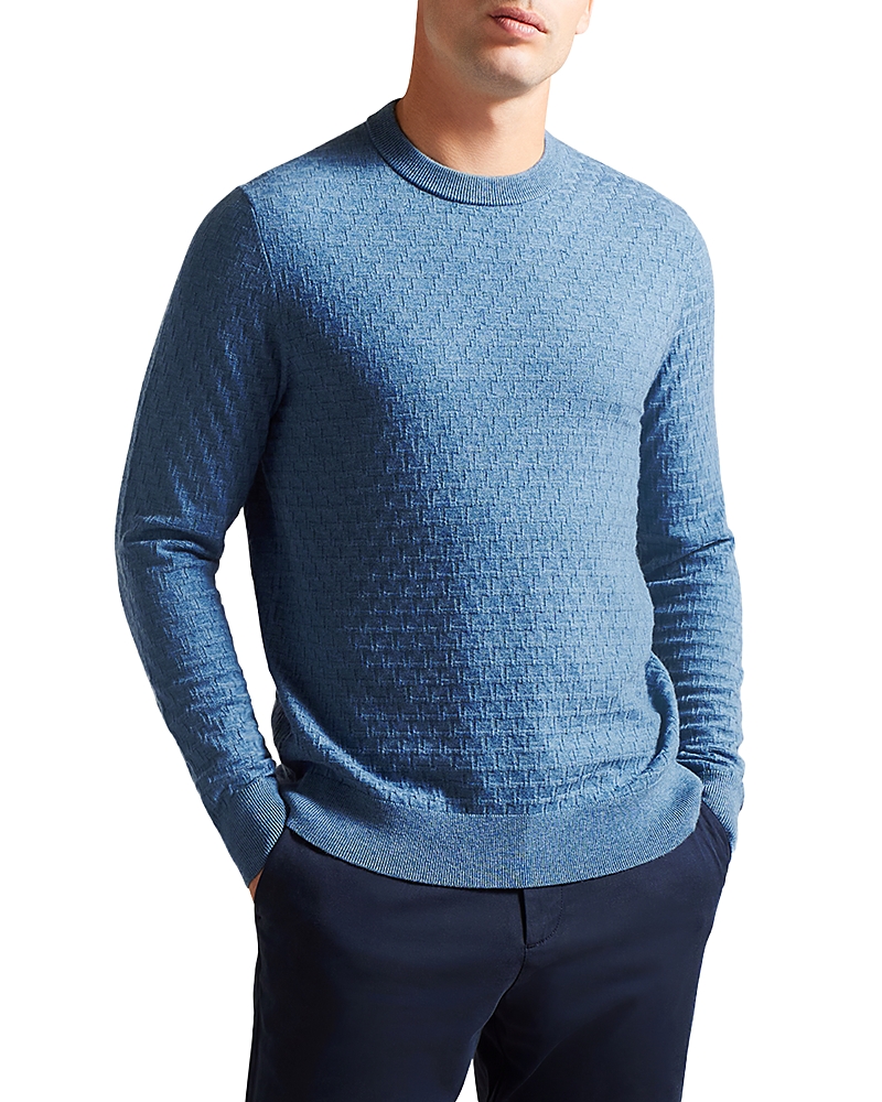 Ted Baker Textured Stitch Crewneck Sweater