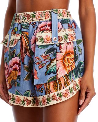 Wonderful Bouquet Linen Shorts