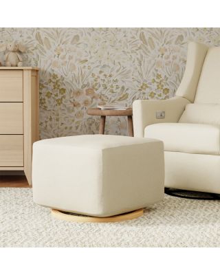 Kiwi Gliding Ottoman with Light Wood Base