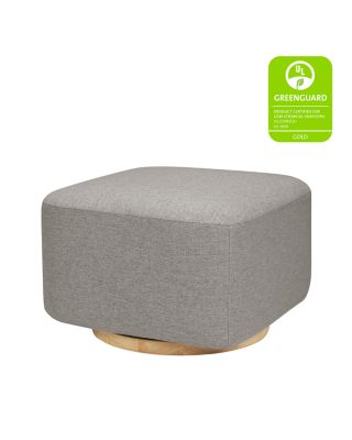 Kiwi Gliding Ottoman with Light Wood Base