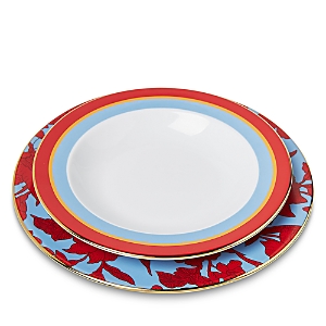La Doublej Roman Holiday 2-piece Soup And Dinner Plate Set In Roman Holiday Vino