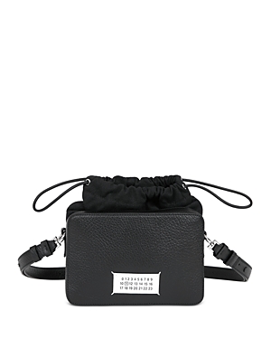 Shop Maison Margiela 5ac Leather Camera Bag In Black