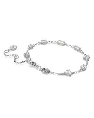 Mesmera Mixed Cut Scatter Bracelet in Rhodium Plated