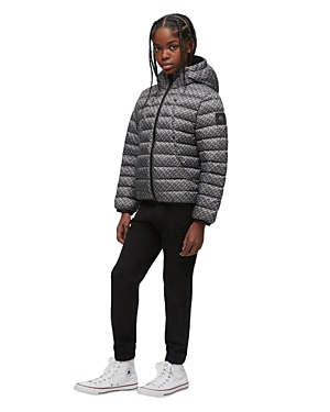 Moose Knuckles Unisex Air Down Printed Jacket - Little Kid, Big Kid In Kendall Grey Monogram