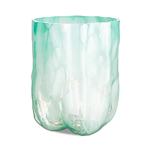 Kosta Boda Crackle Vase, Tall In Jade Green