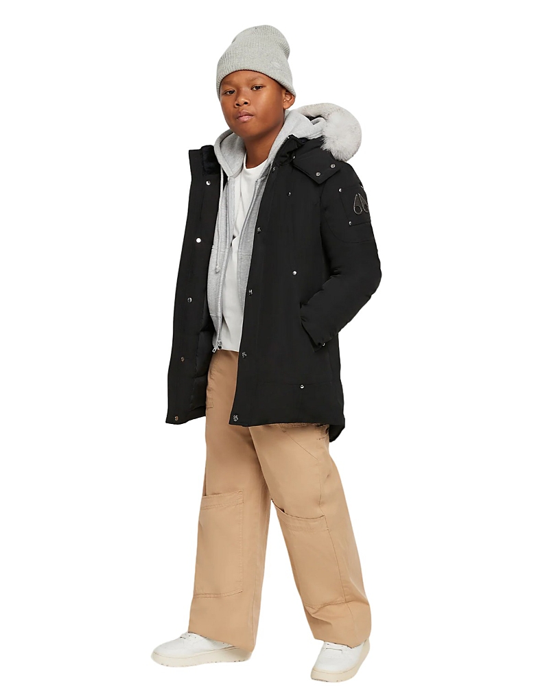 Moose Knuckles Unisex Parka with Shearling Hood - Big Kid