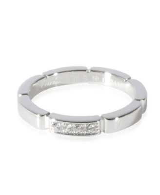 Pre-Owned Cartier Maillon Panthere Diamond Band in Platinum