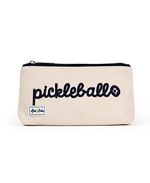 Pickleball Stitched Brush it Off Cosmetic Case