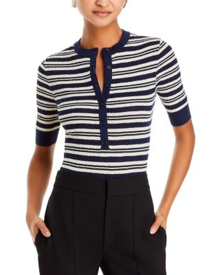 A.L.C. - Fisher Striped Button Top