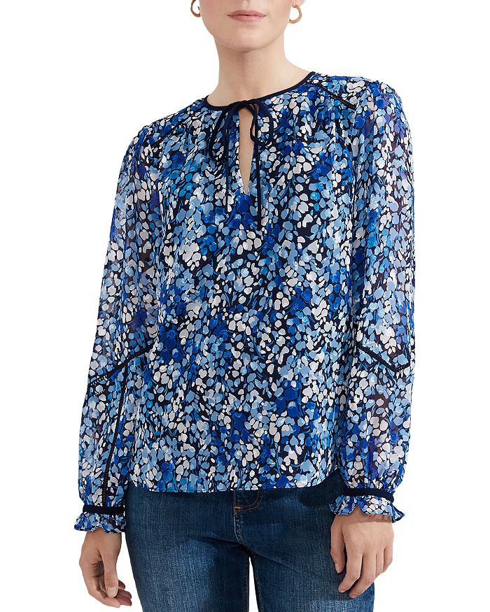 HOBBS LONDON Sasha Tie Neck Top Bloomingdale s