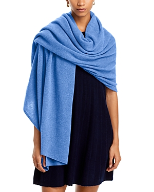 Shop C By Bloomingdale's Cashmere Travel Wrap - 100% Exclusive In Coastal
