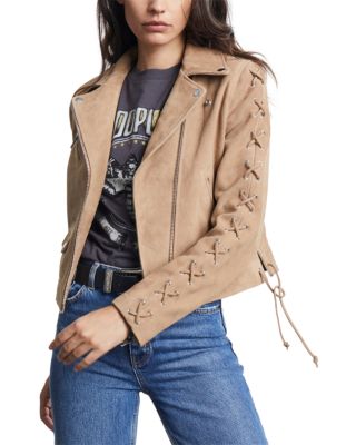 The Kooples - Suede Biker Jacket