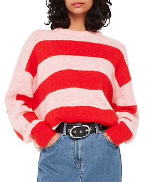 Whistles Crewneck Sweater In Pink/multi