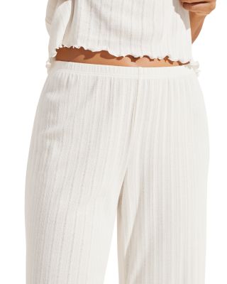 Pointelle Pull On Pajama Pants