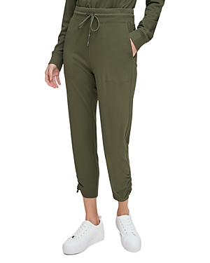 Marc New York Performance Drawstring Hem Cropped Jogger Pants In Forest Green