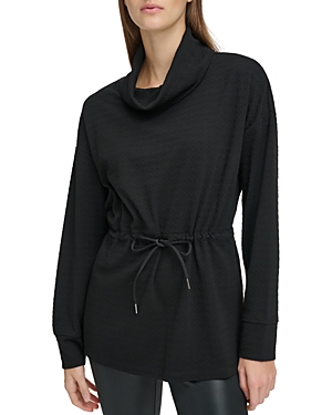 Marc New York Unique Textured Puff Knit Tunic In Black