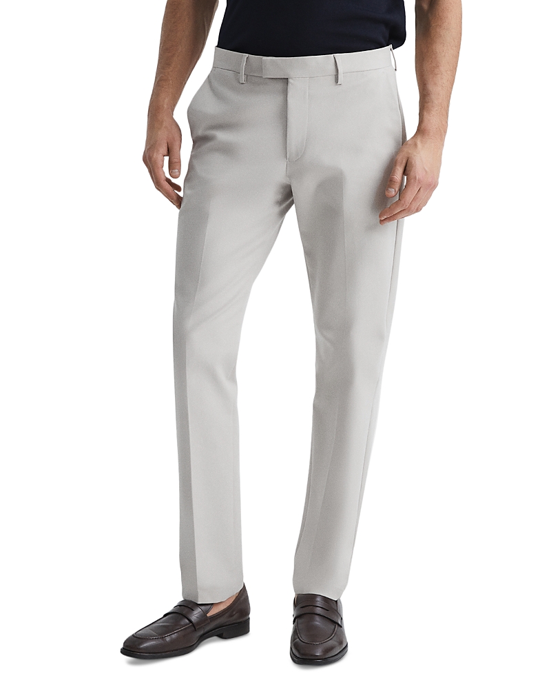Reiss Eastbury Cotton Stretch Slim Fit Chino Pants In Stone