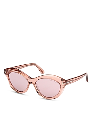 Tom Ford Toni Oval Sunglasses, 55mm
