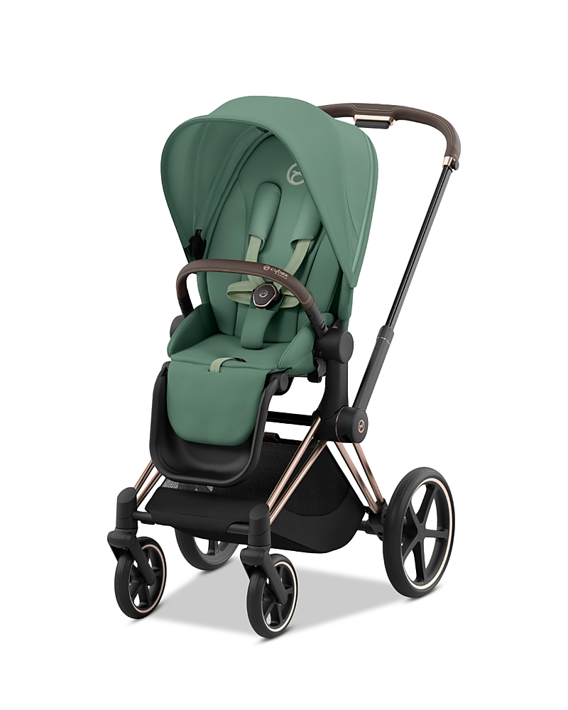 Cybex Priam 4 Stroller Rose Gold Frame In Rose Gold/leaf Green