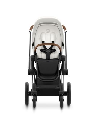 PRIAM 4 Stroller – Chrome Frame with Brown Handle