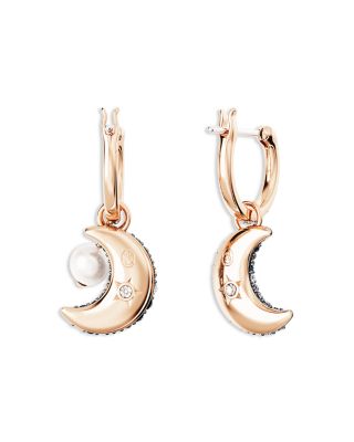 Sublima Pav&eacute; Crescent Drop Earrings