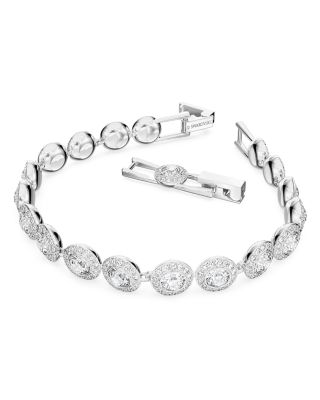 Una Necklace, Bracelet & Stud Earrings Set in Rhodium Plated