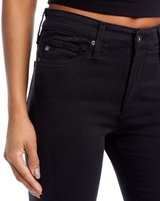 Farrah High-Rise Sateen Skinny Jeans in Black