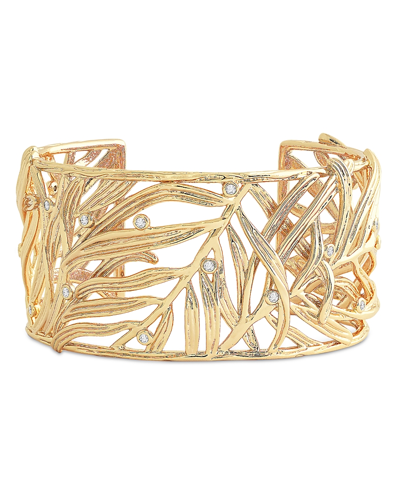 Anabel Aram Palm Leaves Cuff in 18K Gold Plated